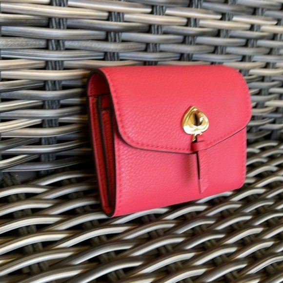 Kate Spade Marti Small Flap Wallet Dark Watermelon - Picture 9 of 16